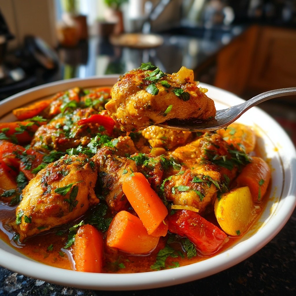 Internationale Küche Marokkanisches Hähnchen-Tagine