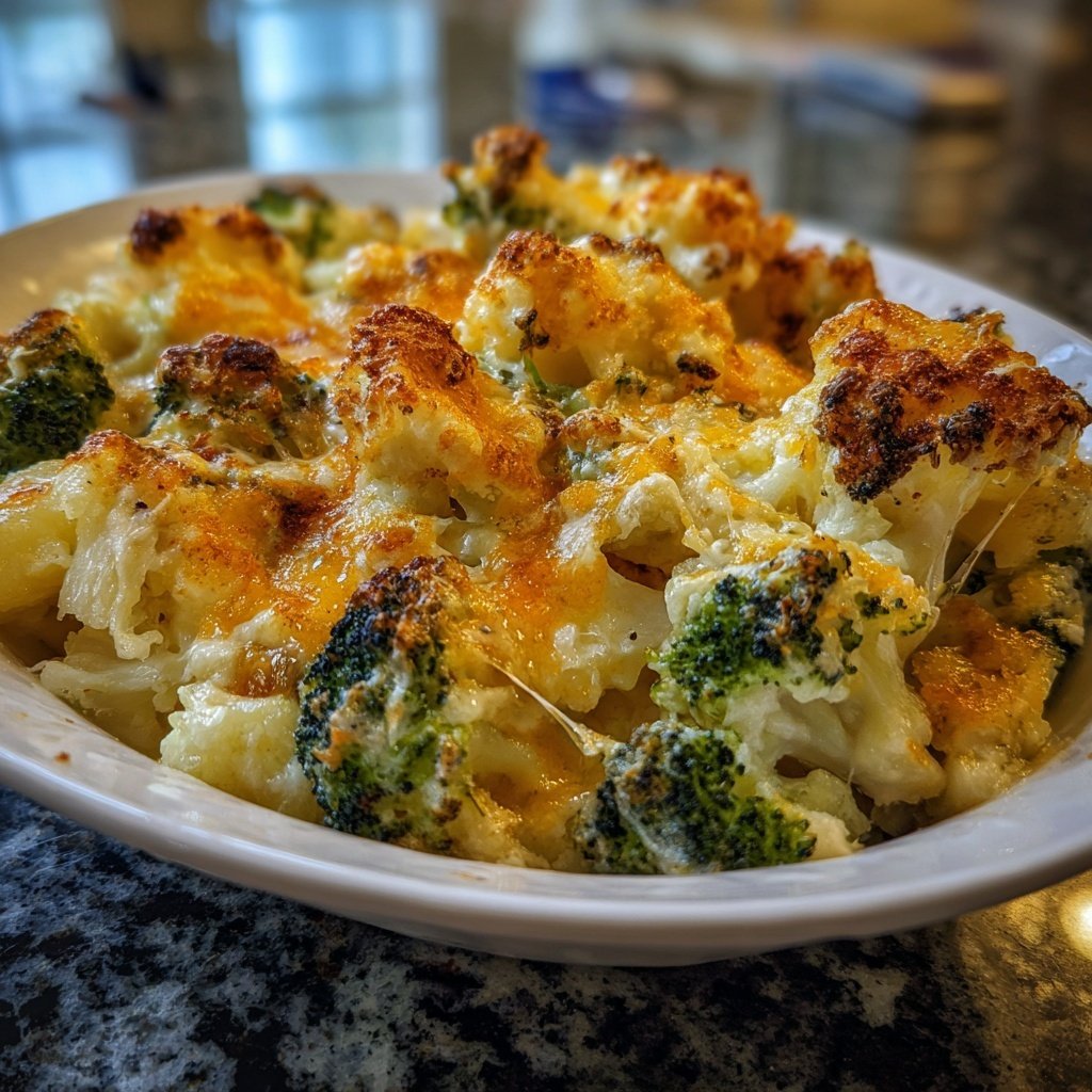 Cremiger Brokkoli Kartoffel Auflauf