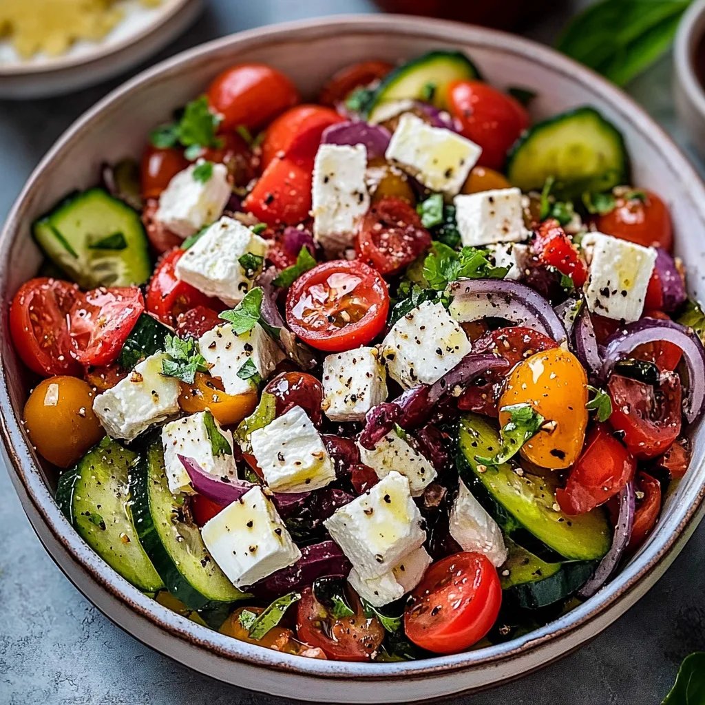 Veganer griechischer Salat