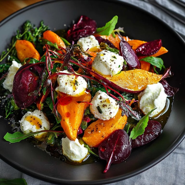 Rote Bete und Karotten Salat mit Burrata