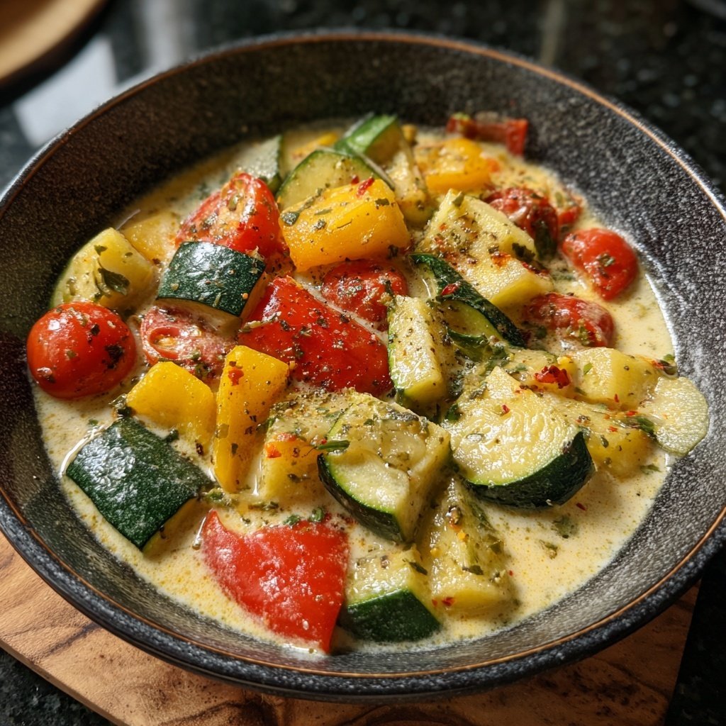 Gemüsepfanne mit Kokosmilch