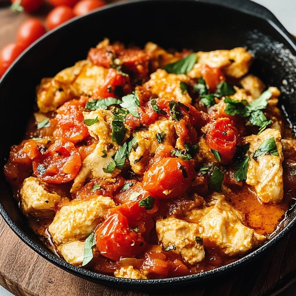 Türkisches Rührei mit Tomaten und Paprika