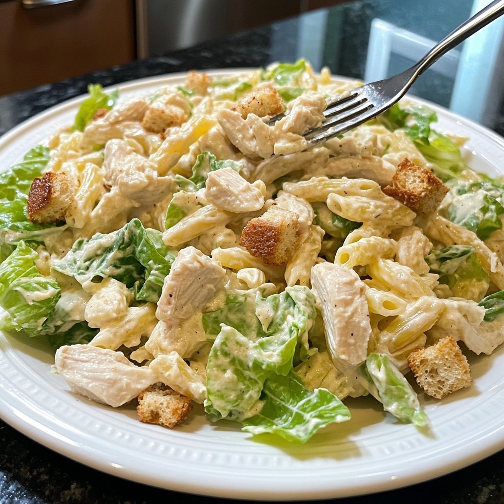 Chicken Caesar Pasta Salat