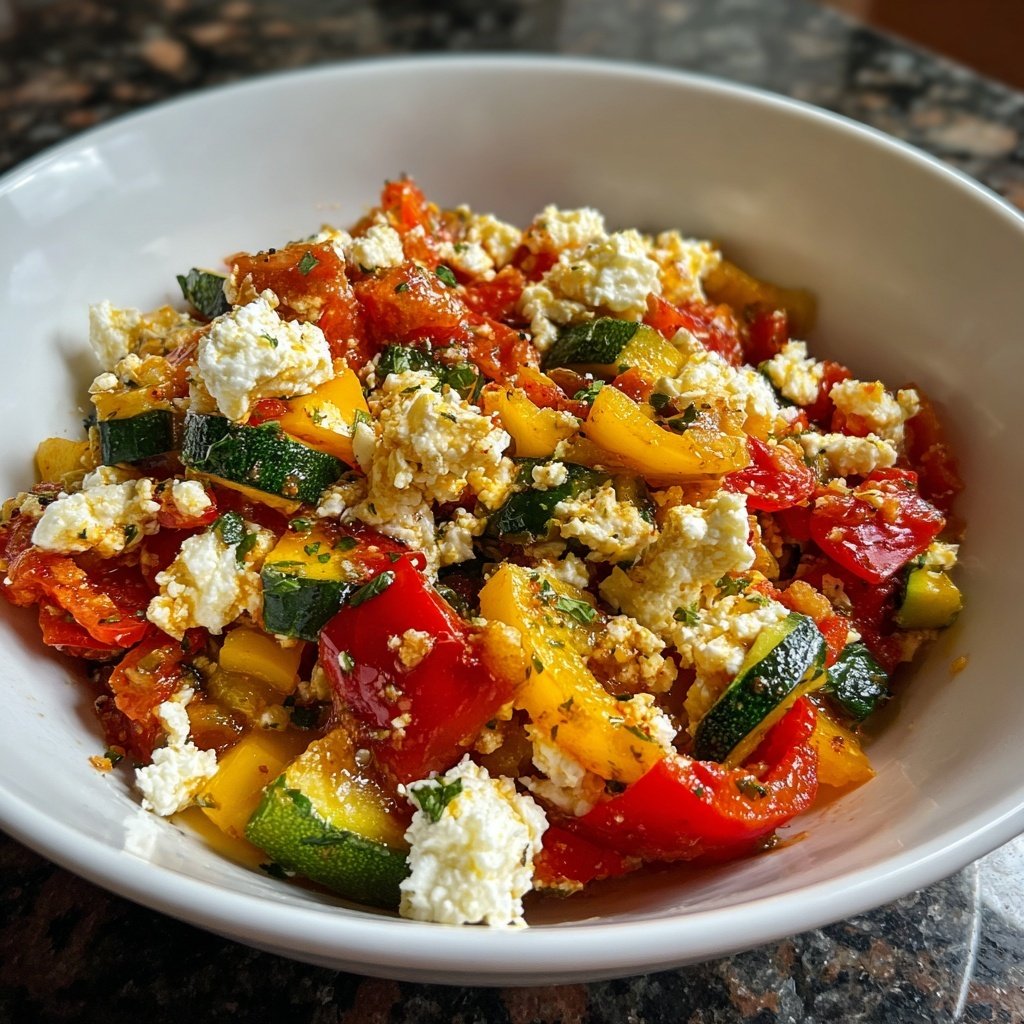 Gesund & Leicht Mediterrane Gemüsepfanne mit Feta