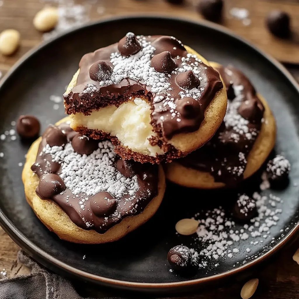 Schokoladenmilch-Kekse mit geschmolzener Füllung