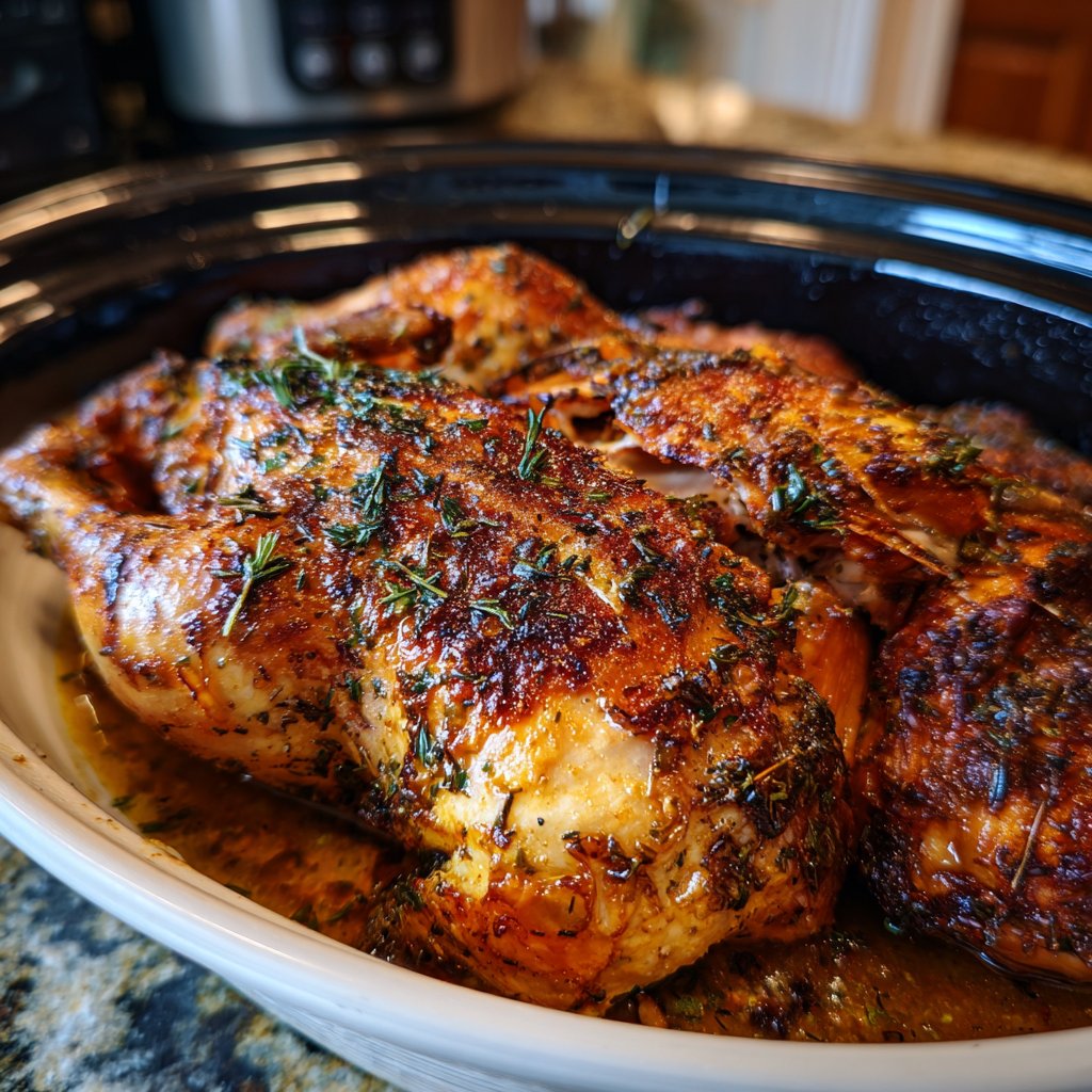 Saftiges Crockpot Hähnchen