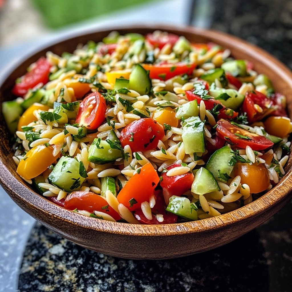 Mediterraner Orzo-Salat nach Omas Rezept
